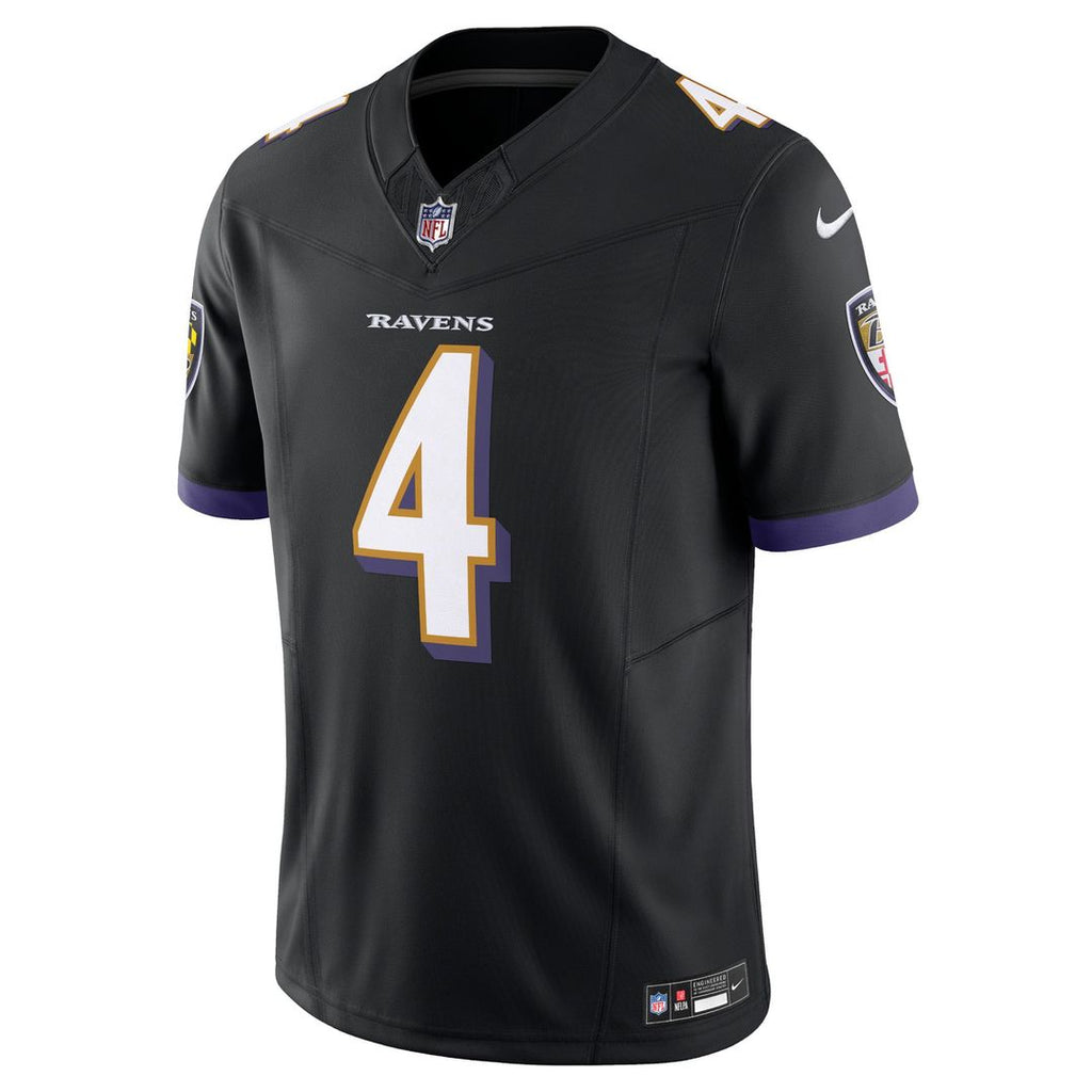 Men's Baltimore Ravens Zay Flowers Black Alternate Vapor F.U.S.E.