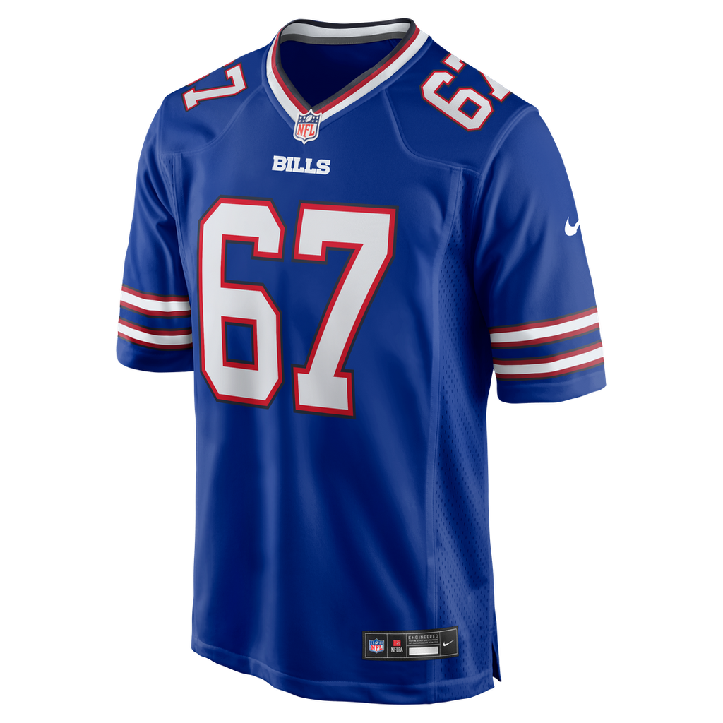 Men's Buffalo Bills Kent Hull Royal Game Retired Player Jersey
