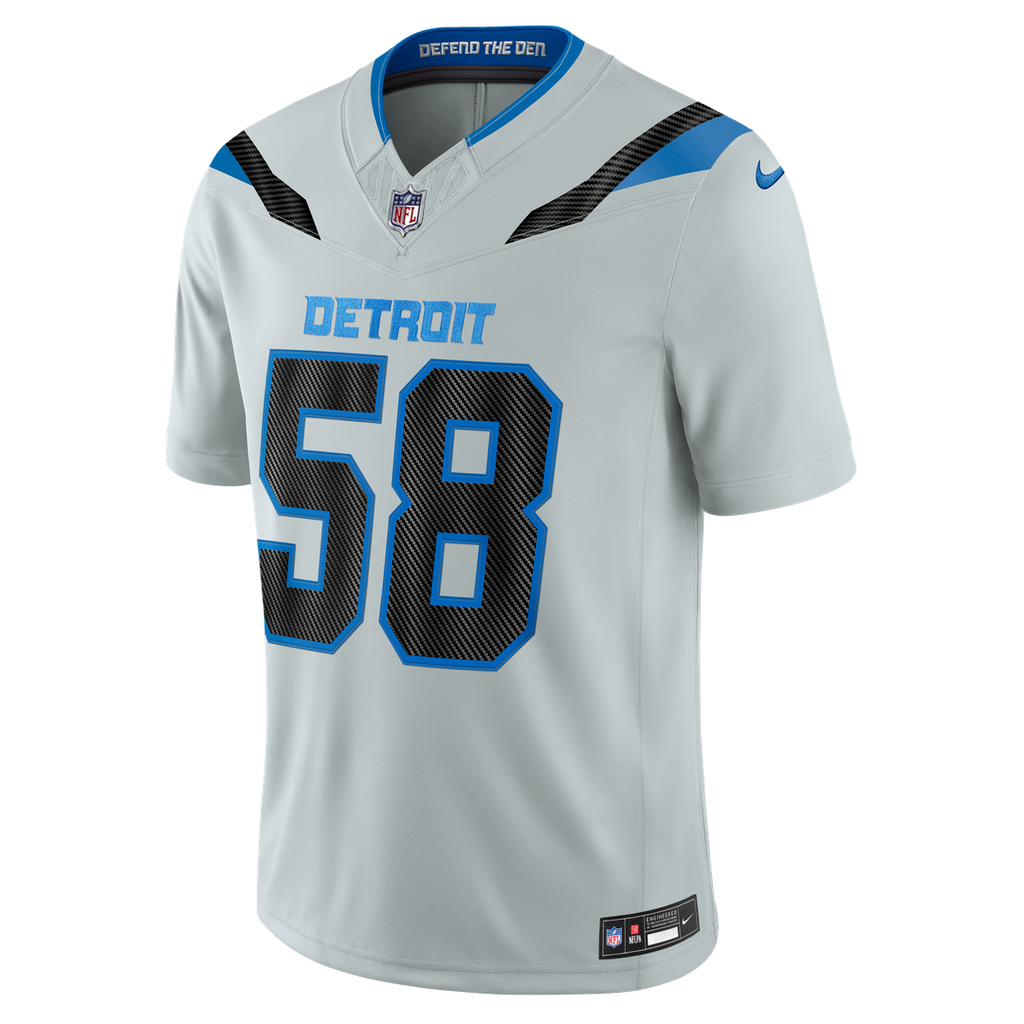 Men's Detroit Lions Penei Sewell Silver 2026 Rivalries Collection Stitched