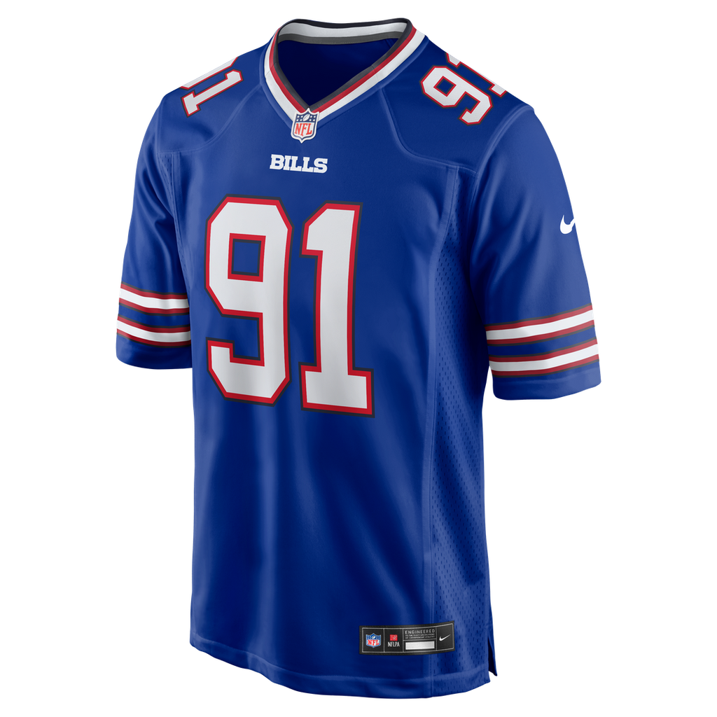 Men's Buffalo Bills Ed Oliver Royal Team Game Player Jersey