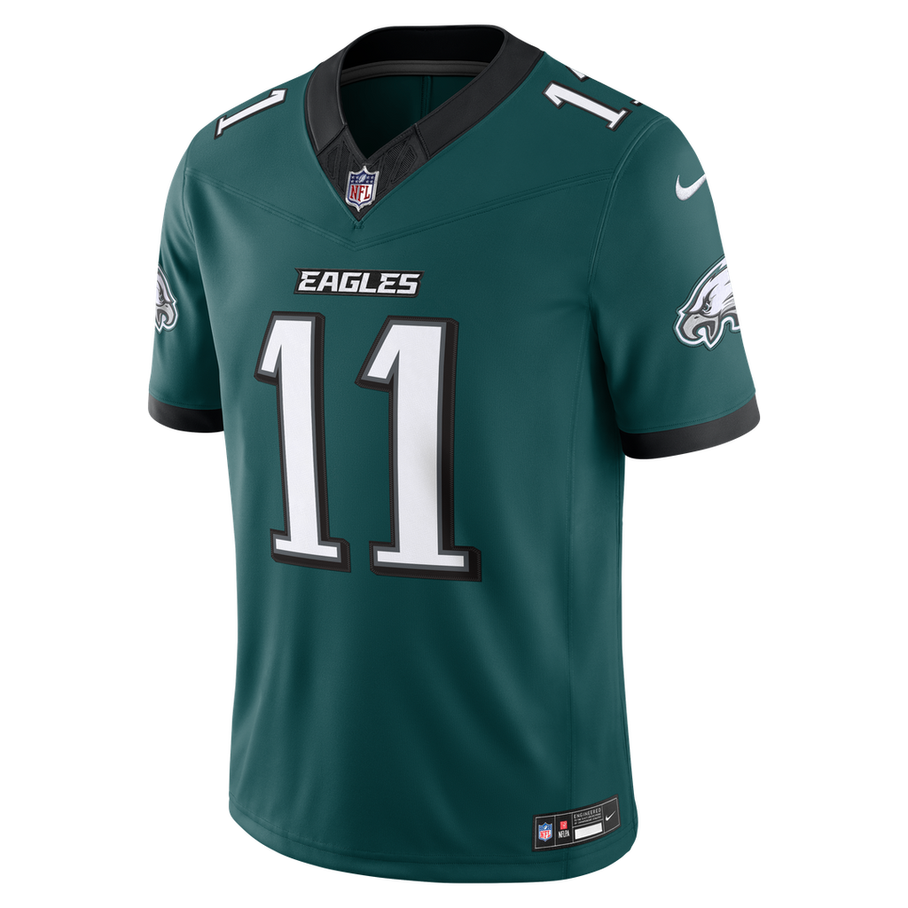 Men's Philadelphia Eagles A.J. Brown Midnight Green Team Vapor F.U.S.E. Stitched