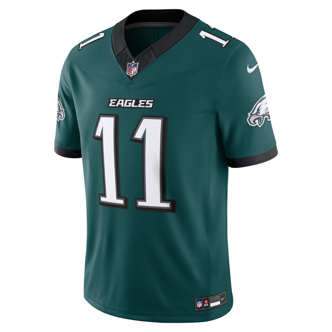 Men's Philadelphia Eagles A.J. Brown Midnight Green Team Vapor F.U.S.E. Stitched