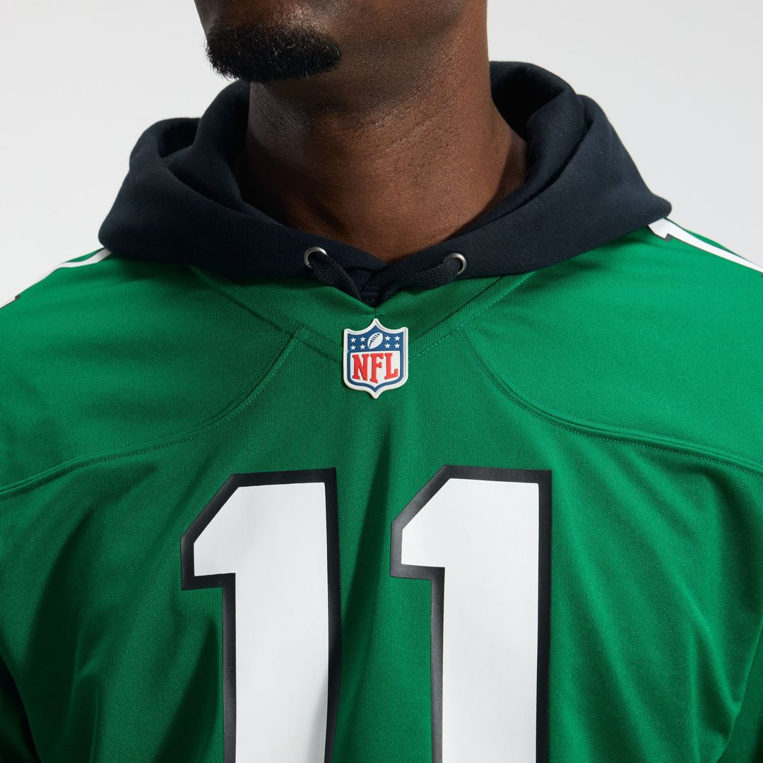 Men's Philadelphia Eagles A.J. Brown Kelly Green Alternate Game Player Jersey