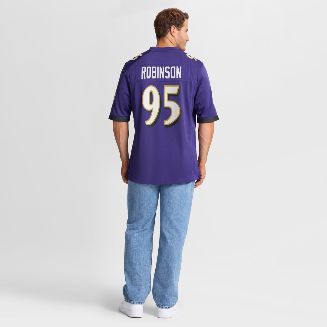 Men's Baltimore Ravens Tavius Robinson Purple Team