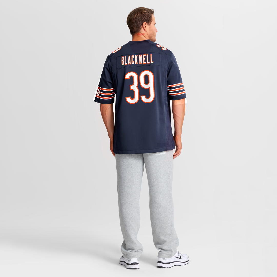 Men's Chicago Bears Josh Blackwell Navy Game Player Jersey