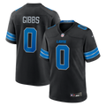 Men's Detroit Lions Jahmyr Gibbs Black 2nd Alternate Game Player Jersey