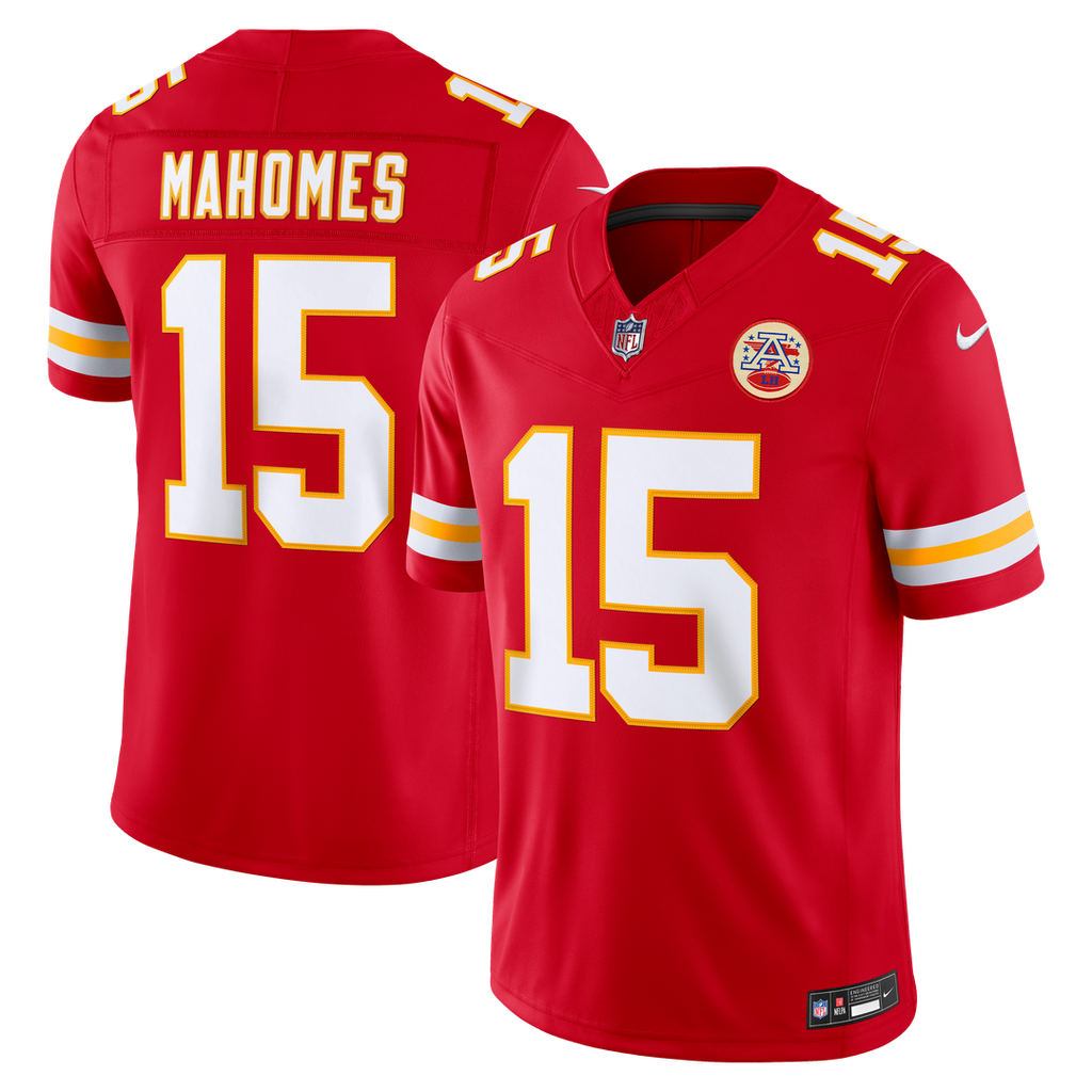 Men's Kansas City Chiefs Patrick Mahomes White Vapor F.U.S.E. Stitched