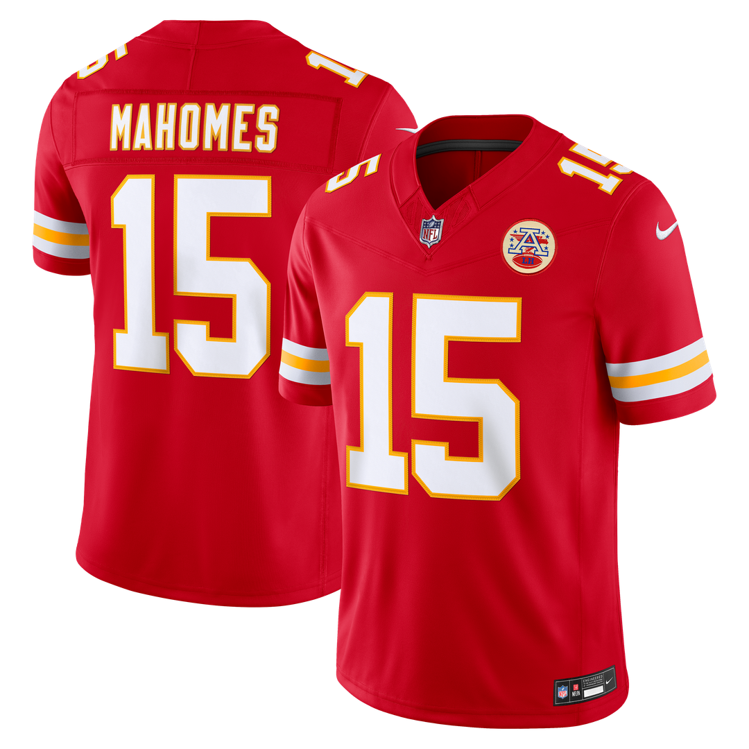 Men's Kansas City Chiefs Patrick Mahomes White Vapor F.U.S.E. Stitched