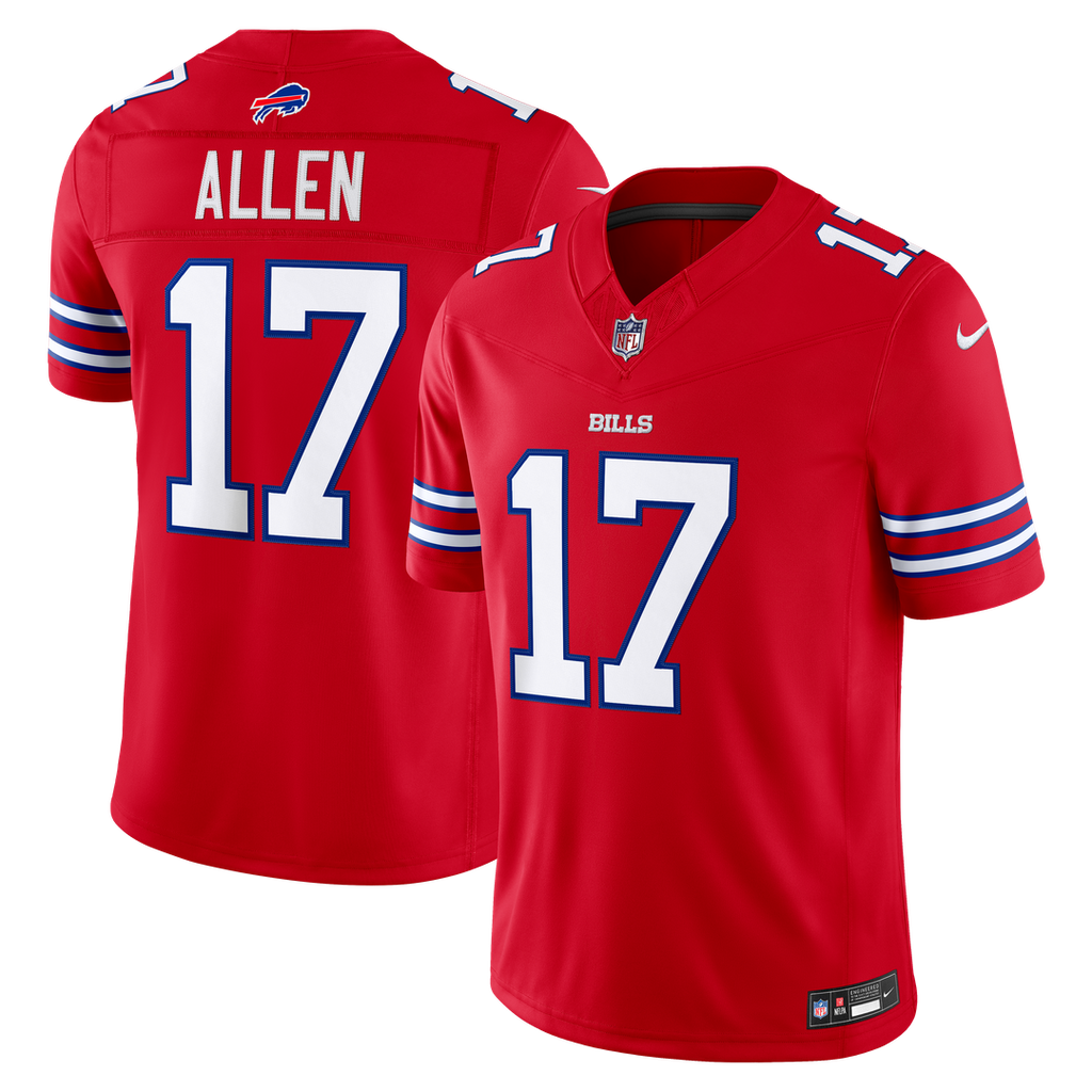 Men's Buffalo Bills Josh Allen White Vapor F.U.S.E. Stitched