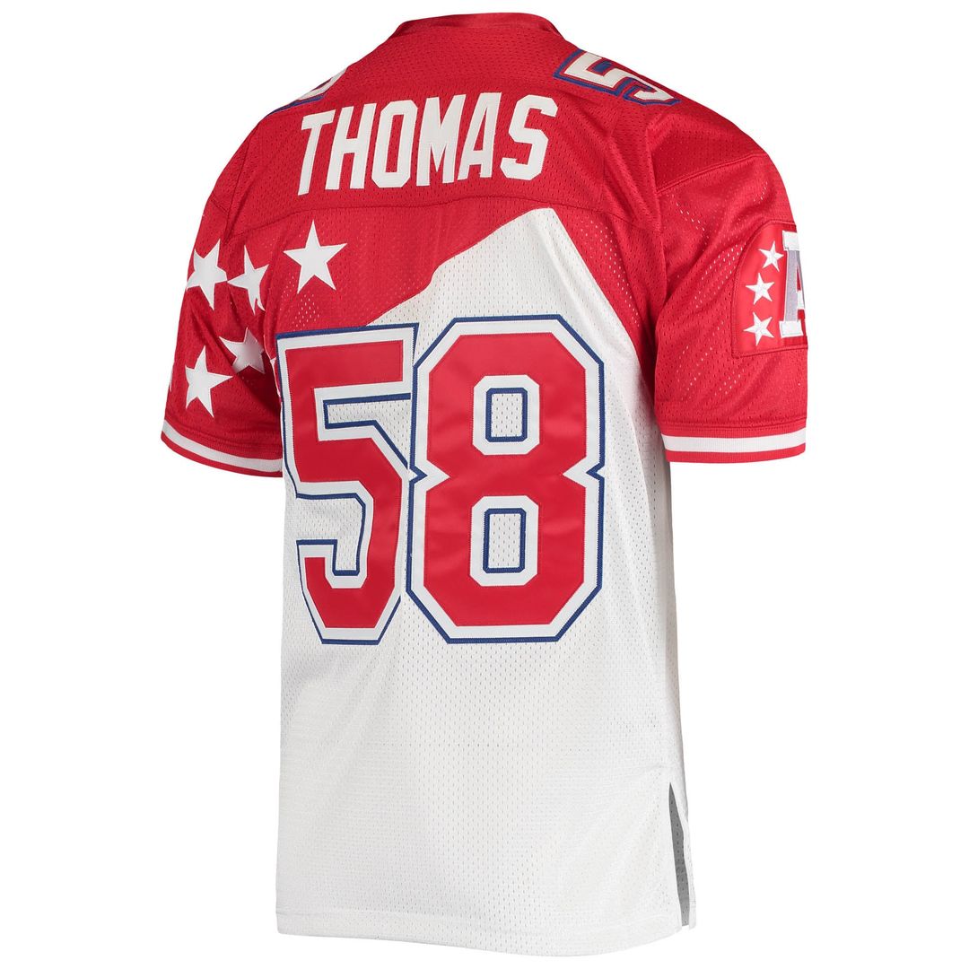 Men's AFC Derrick Thomas White/Red 1995 Pro Bowl Authentic Jersey