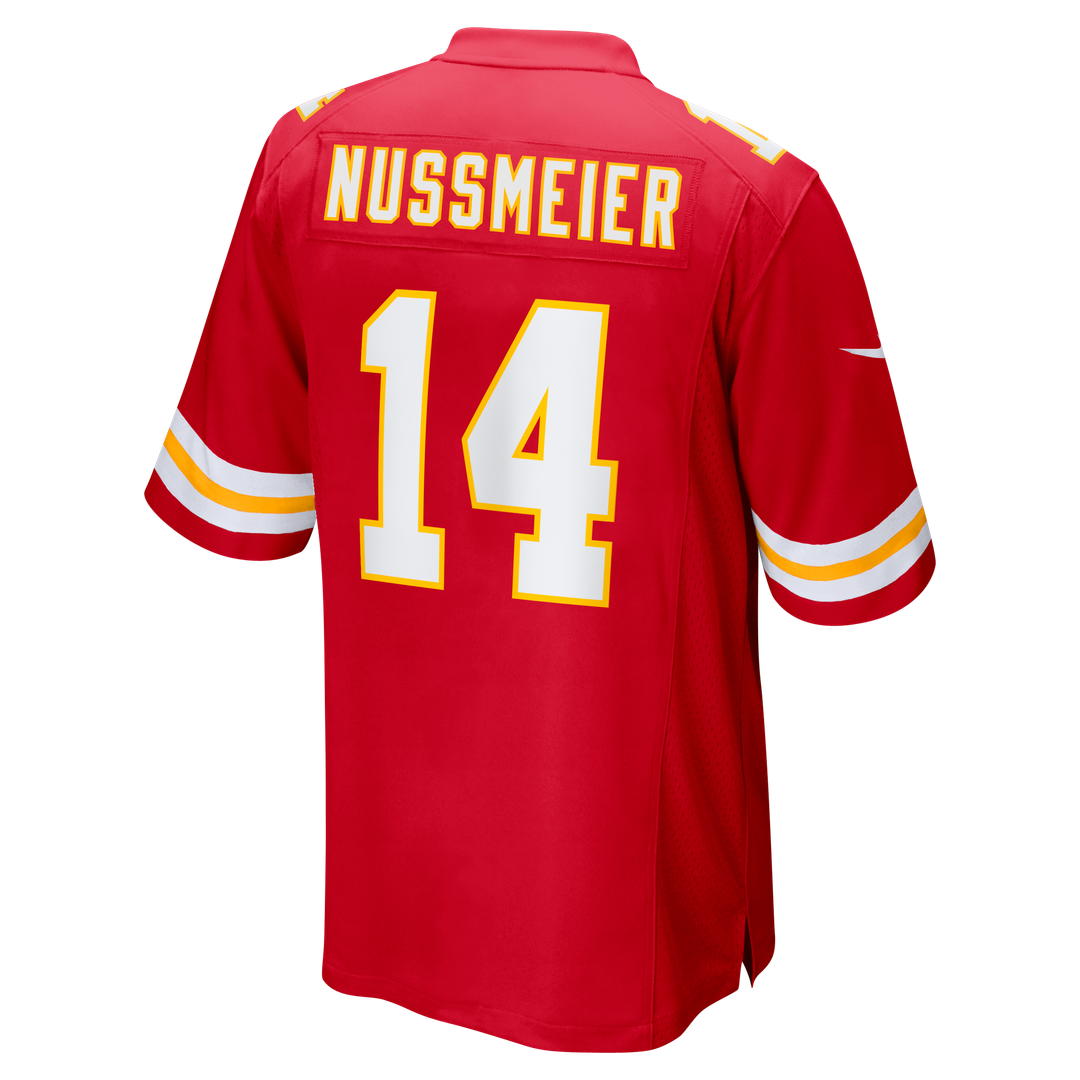 Men's Kansas City Chiefs Garrett Nussmeier Red