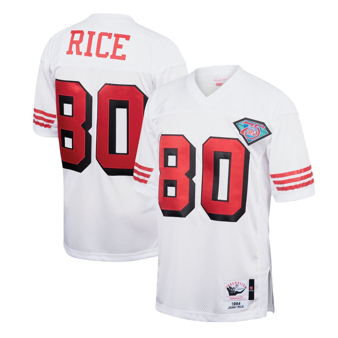 Men's San Francisco 49ers 1994 Jerry Rice Scarlet Authentic Throwback Retired Player Jersey