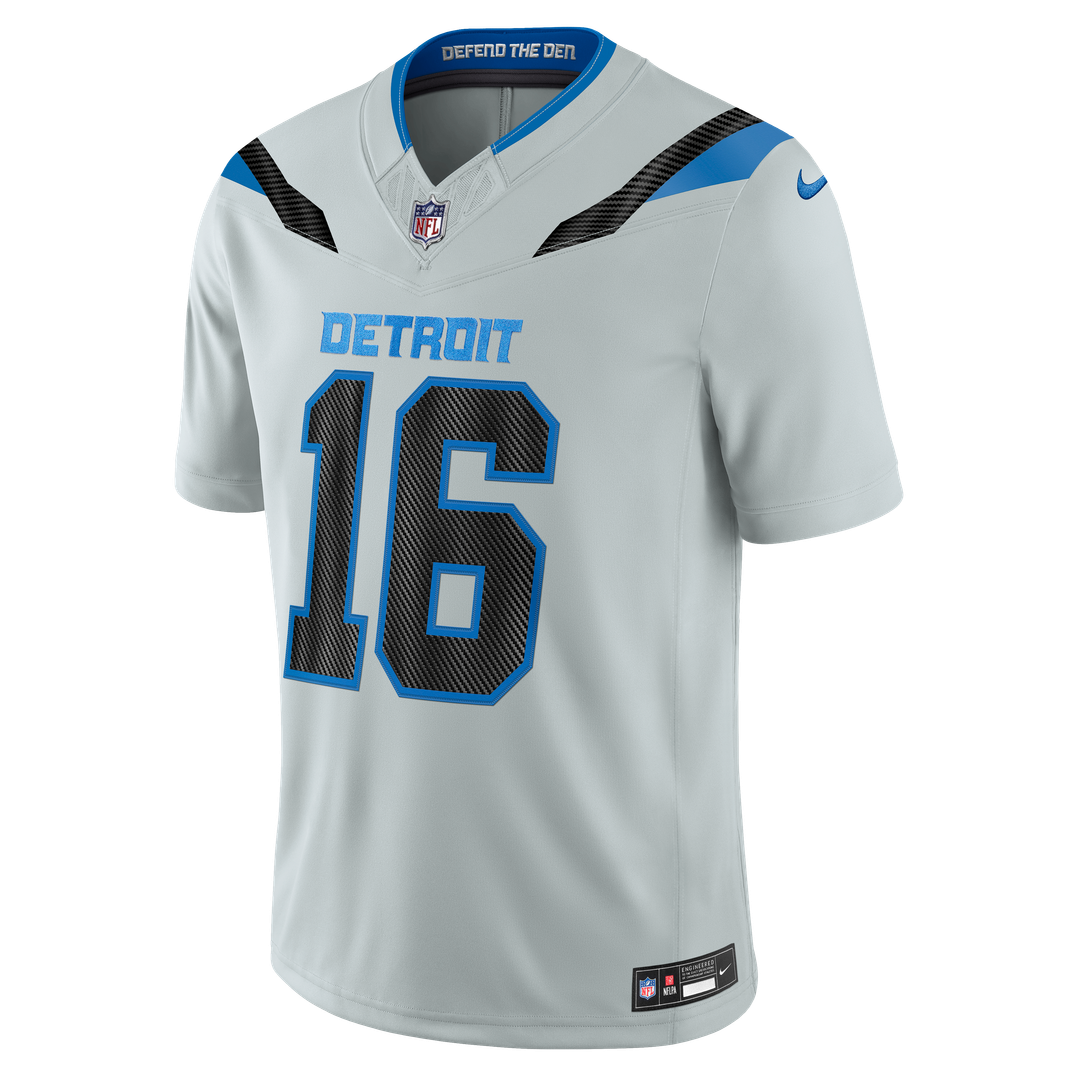 Men's Detroit Lions Jared Goff Silver 2026 Rivalries Collection Stitched