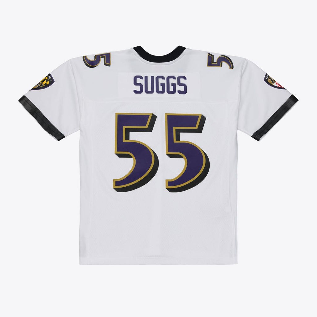 Men's Baltimore Ravens Terrell Suggs White 2003 Legacy Replica Player Jersey