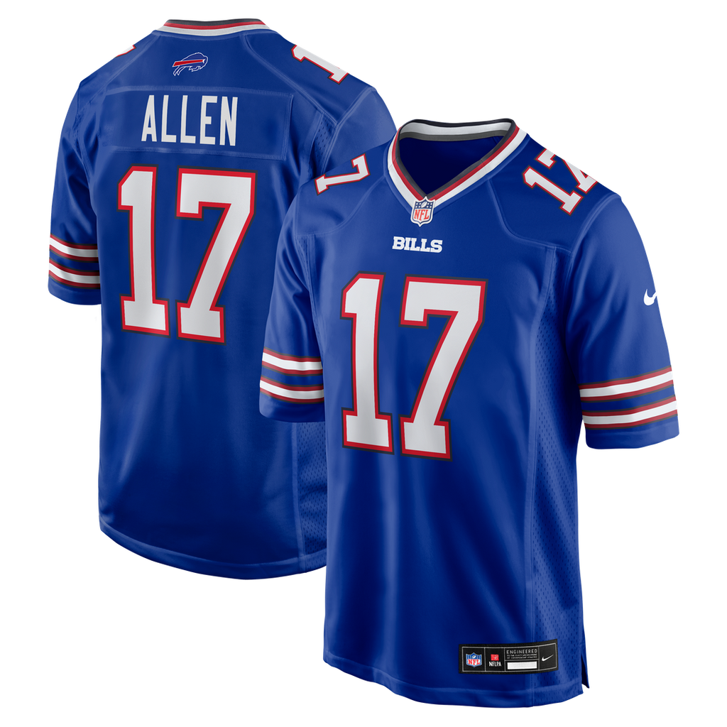 Men's Buffalo Bills Josh Allen White White Game Player Jersey