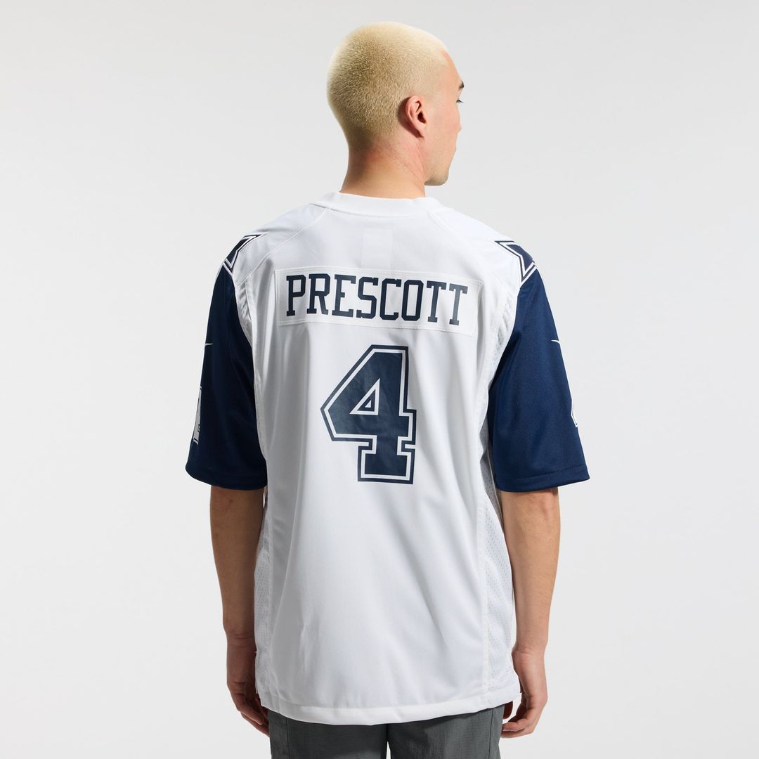 Men's Dallas Cowboys Dak Prescott White Alternate Game Team Jersey