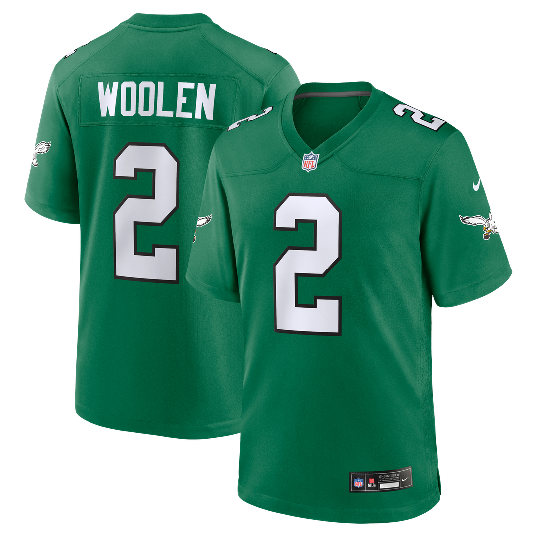 Men's Philadelphia Eagles Tariq Woolen Kelly Green Alternate