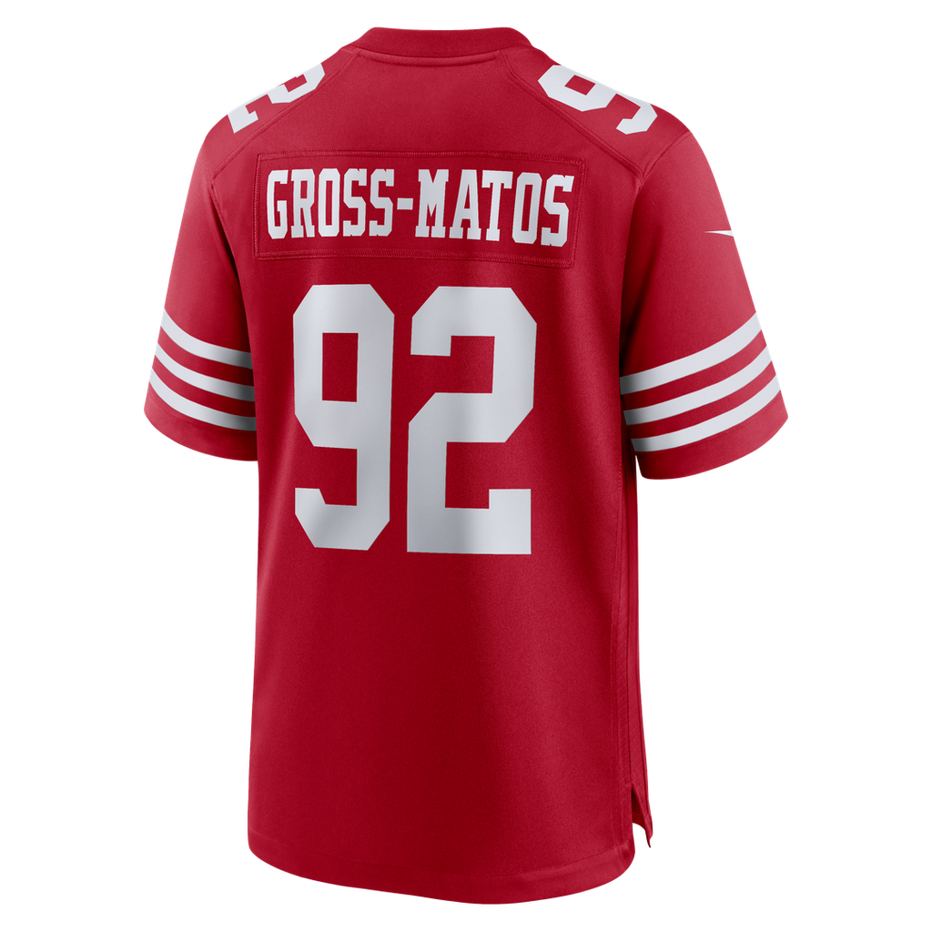 Men's San Francisco 49ers Yetur Gross-Matos Scarlet Team
