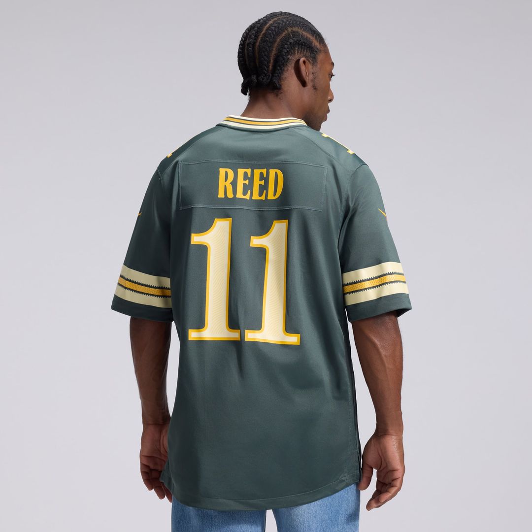 Men's Green Bay Packers Jayden Reed Green 2026 Rivalries Collection Jersey