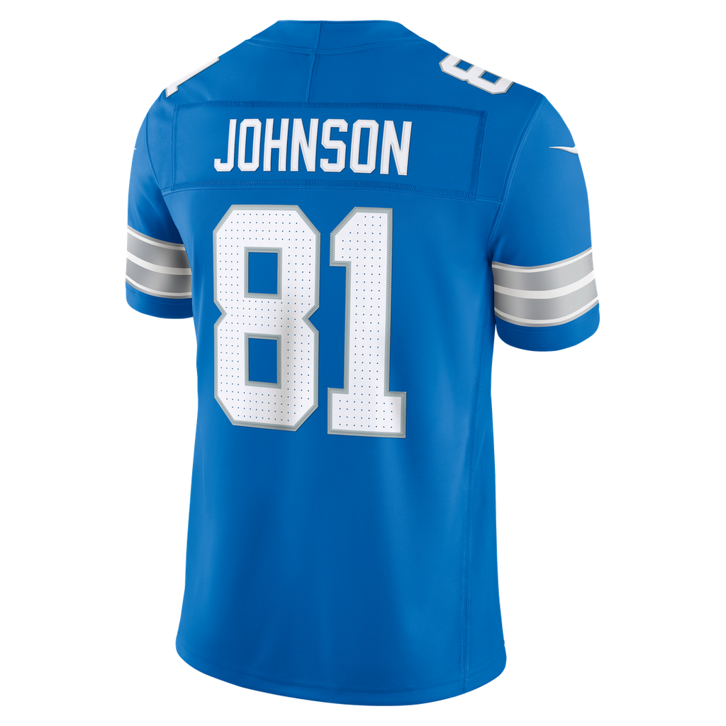 Men's Detroit Lions Calvin Johnson Black Alternate Vapor F.U.S.E. Stitched Retired