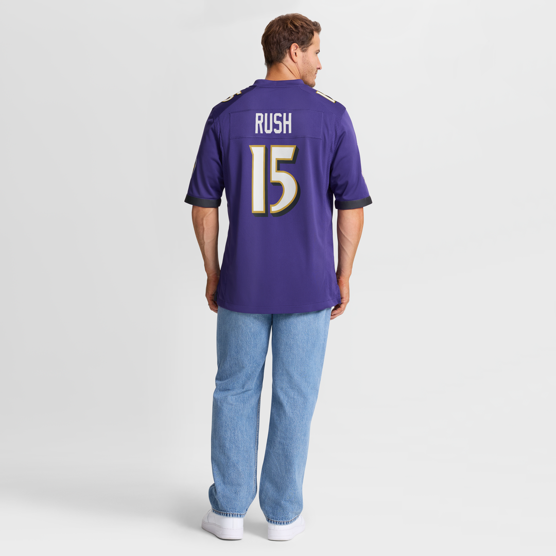 Men's Baltimore Ravens Cooper Rush Purple Team