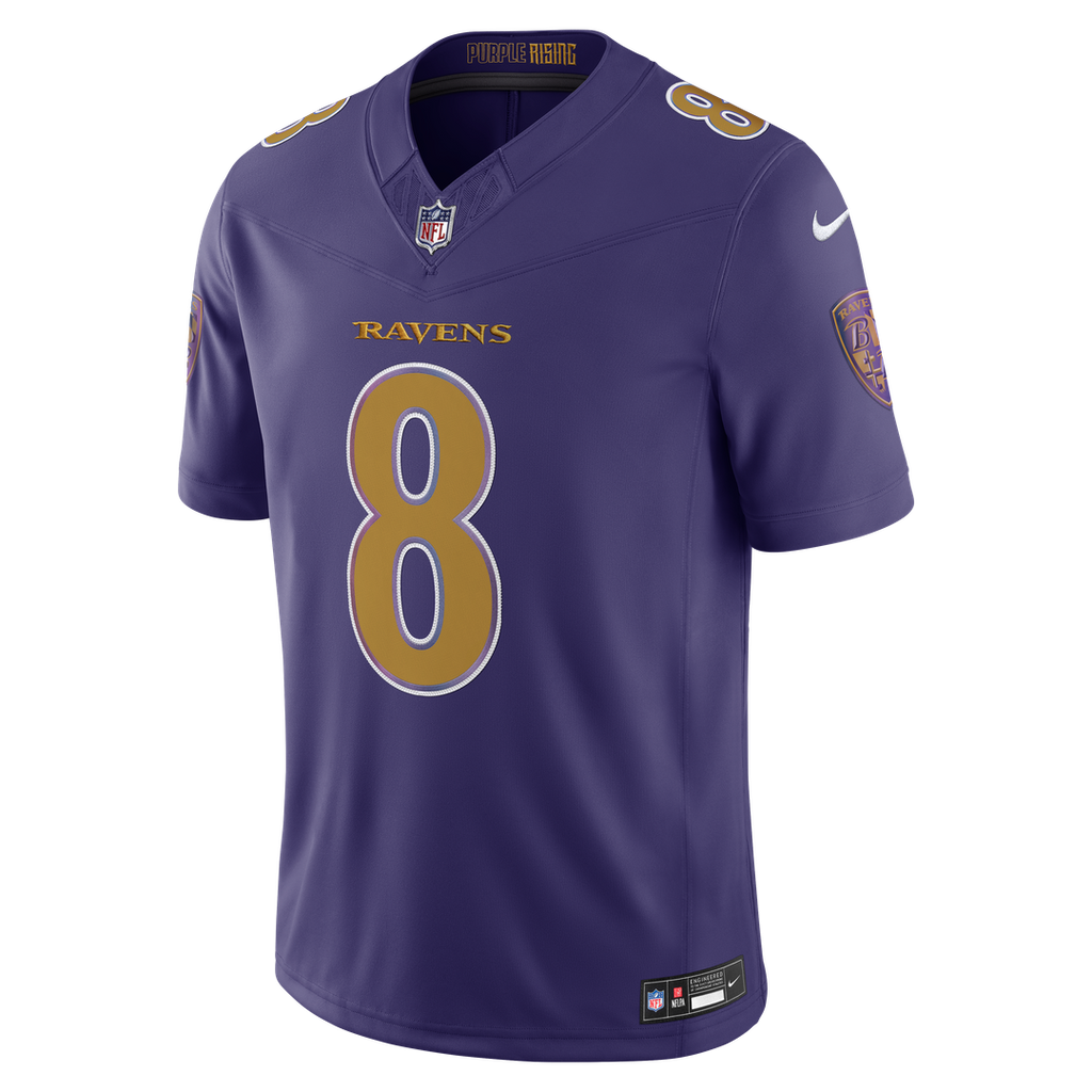Men's Baltimore Ravens Lamar Jackson Purple Alternate Vapor F.U.S.E. Stitched