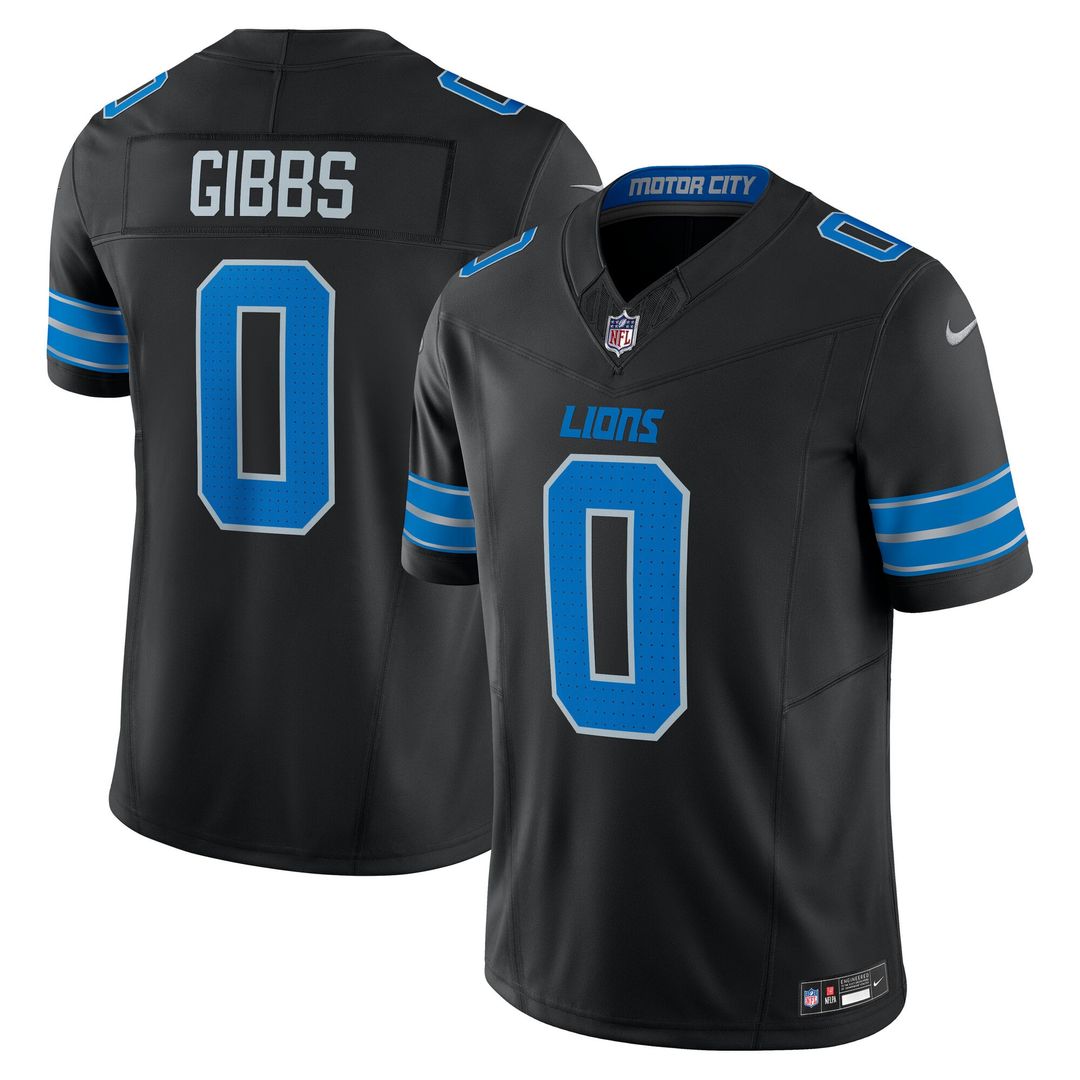 Men's Detroit Lions Jahmyr Gibbs Black 2nd Alternate Vapor F.U.S.E.