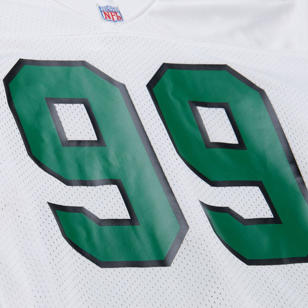 Men's Philadelphia Eagles Jerome Brown White 1991 Authentic Throwback Retired Player Jersey