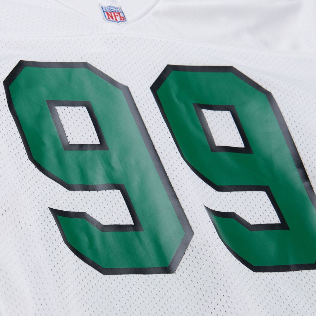 Men's Philadelphia Eagles Jerome Brown White 1991 Authentic Throwback Retired Player Jersey