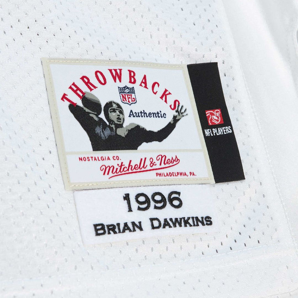 Men's Philadelphia Eagles 1996 Brian Dawkins White Authentic Throwback Retired Player Jersey
