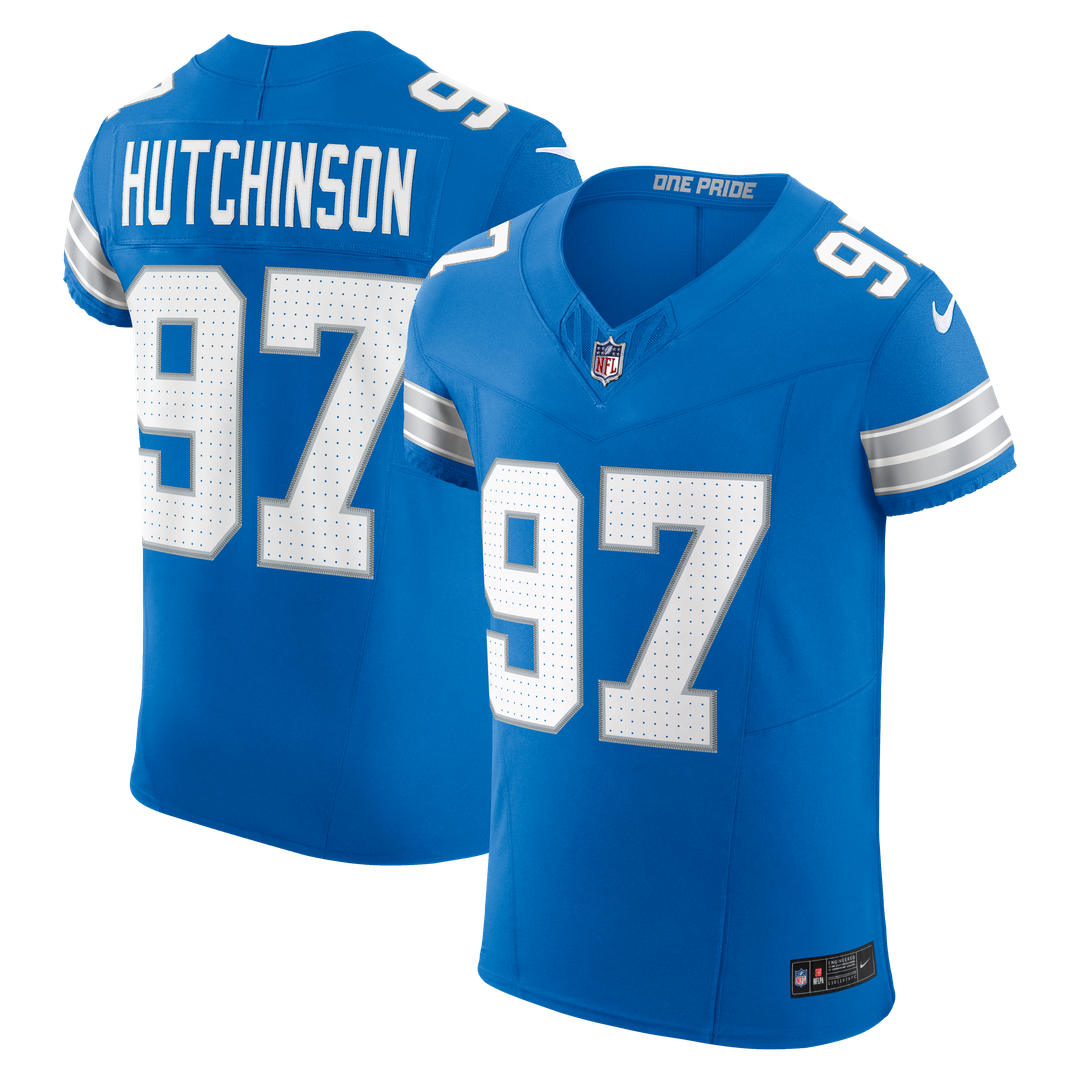 Men's Detroit Lions Aidan Hutchinson Black Alternate Vapor F.U.S.E. Elite Jersey