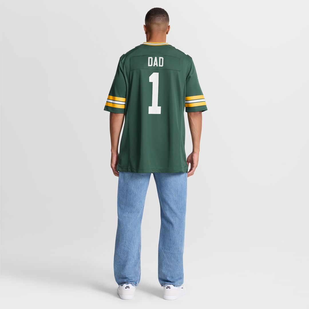 Men's Green Bay Packers Number 1 Dad Green Jersey