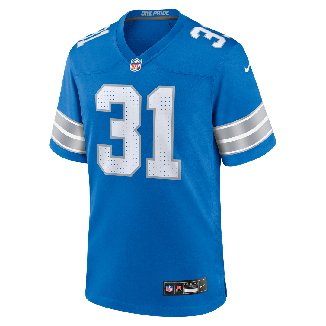 Men's Detroit Lions Kerby Joseph Blue Team