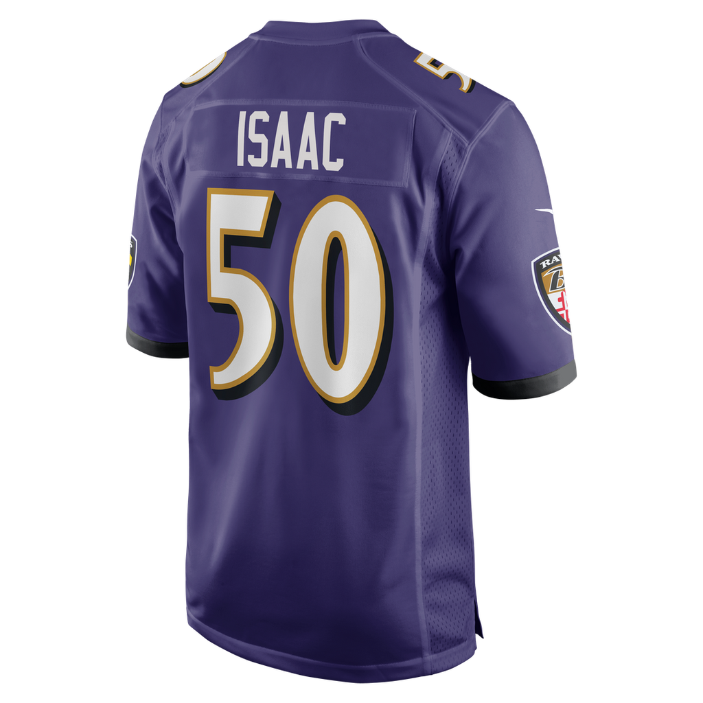 Men's Baltimore Ravens Adisa Isaac Purple Team