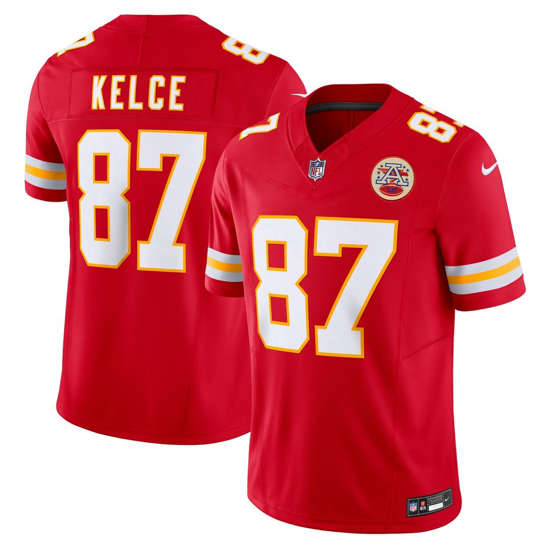 Men's Kansas City Chiefs Travis Kelce Red Vapor F.U.S.E.