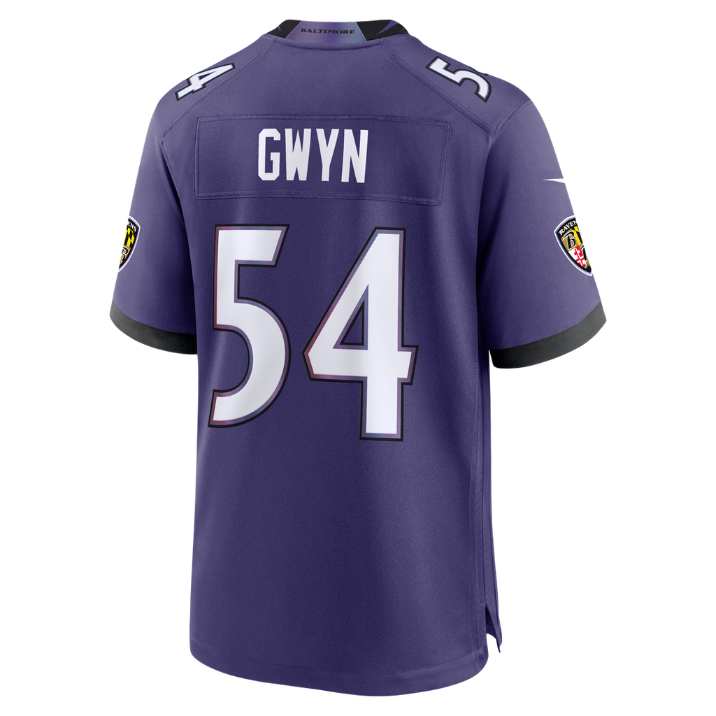 Men's Baltimore Ravens Jovaughn Gwyn Purple Team
