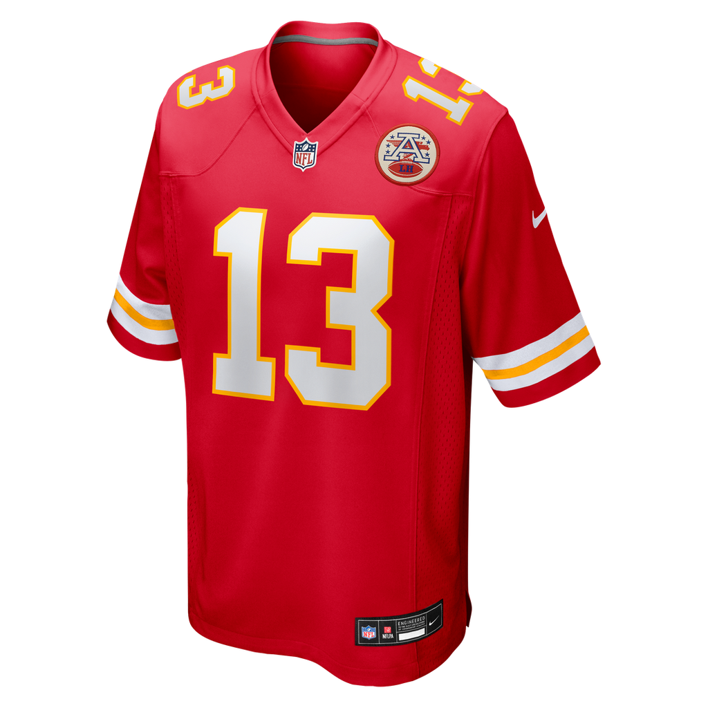 Men's Kansas City Chiefs Nazeeh Johnson Red Game Player Jersey
