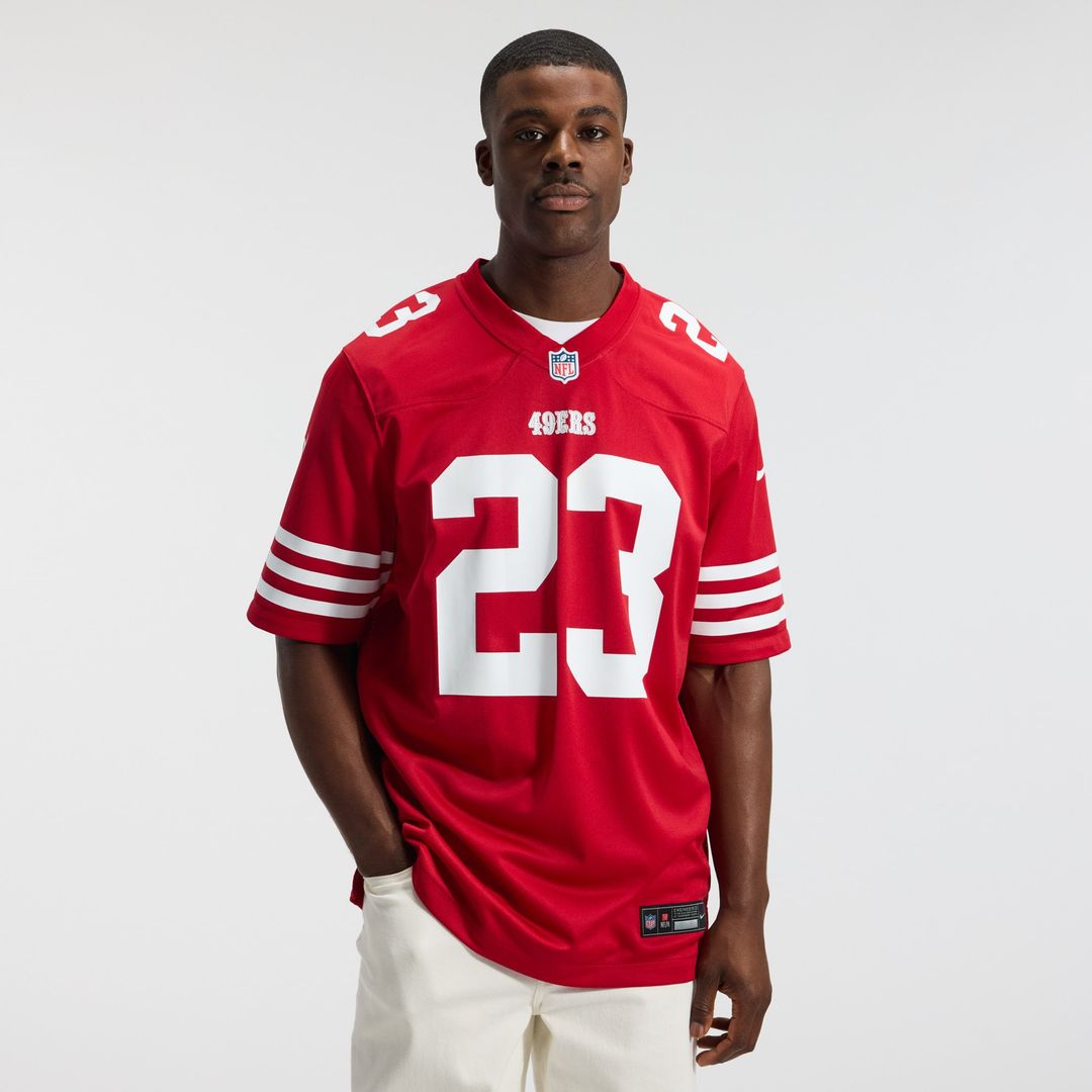 Men's San Francisco 49ers Christian McCaffrey White Game Player Jersey
