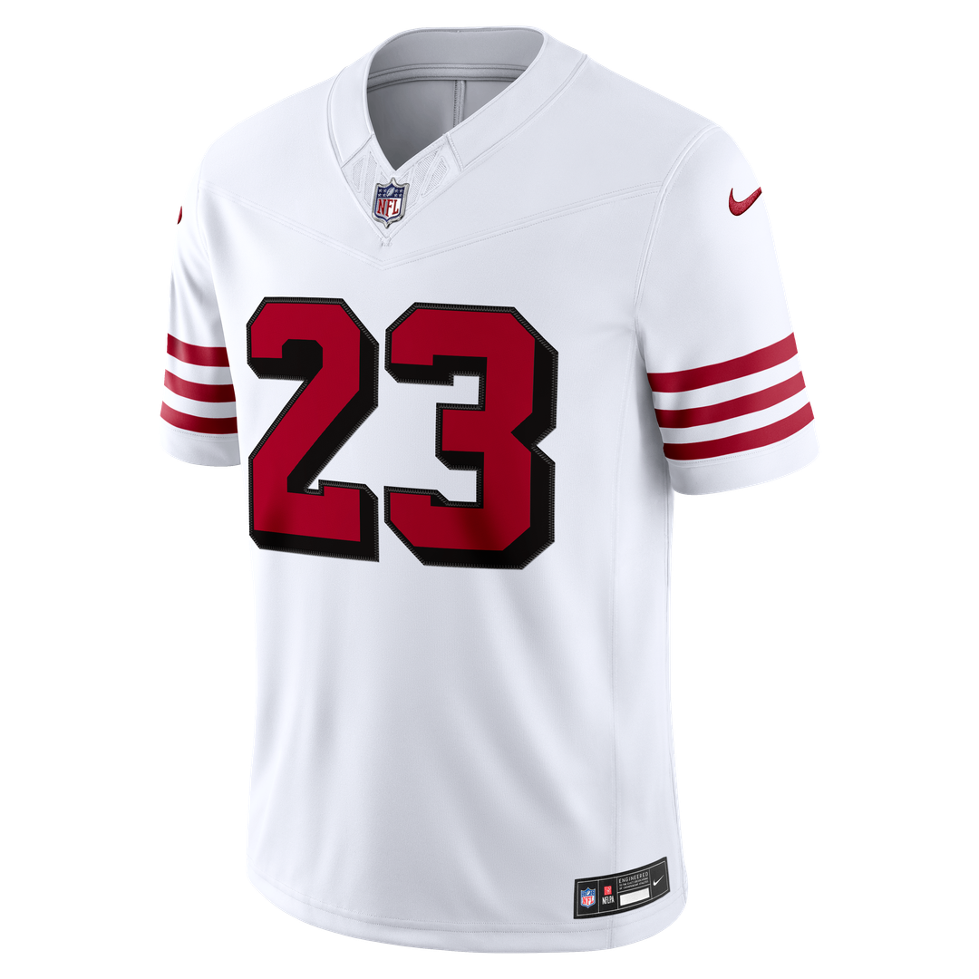 Men's San Francisco 49ers Christian McCaffrey White Alternate Vapor F.U.S.E. Stitched