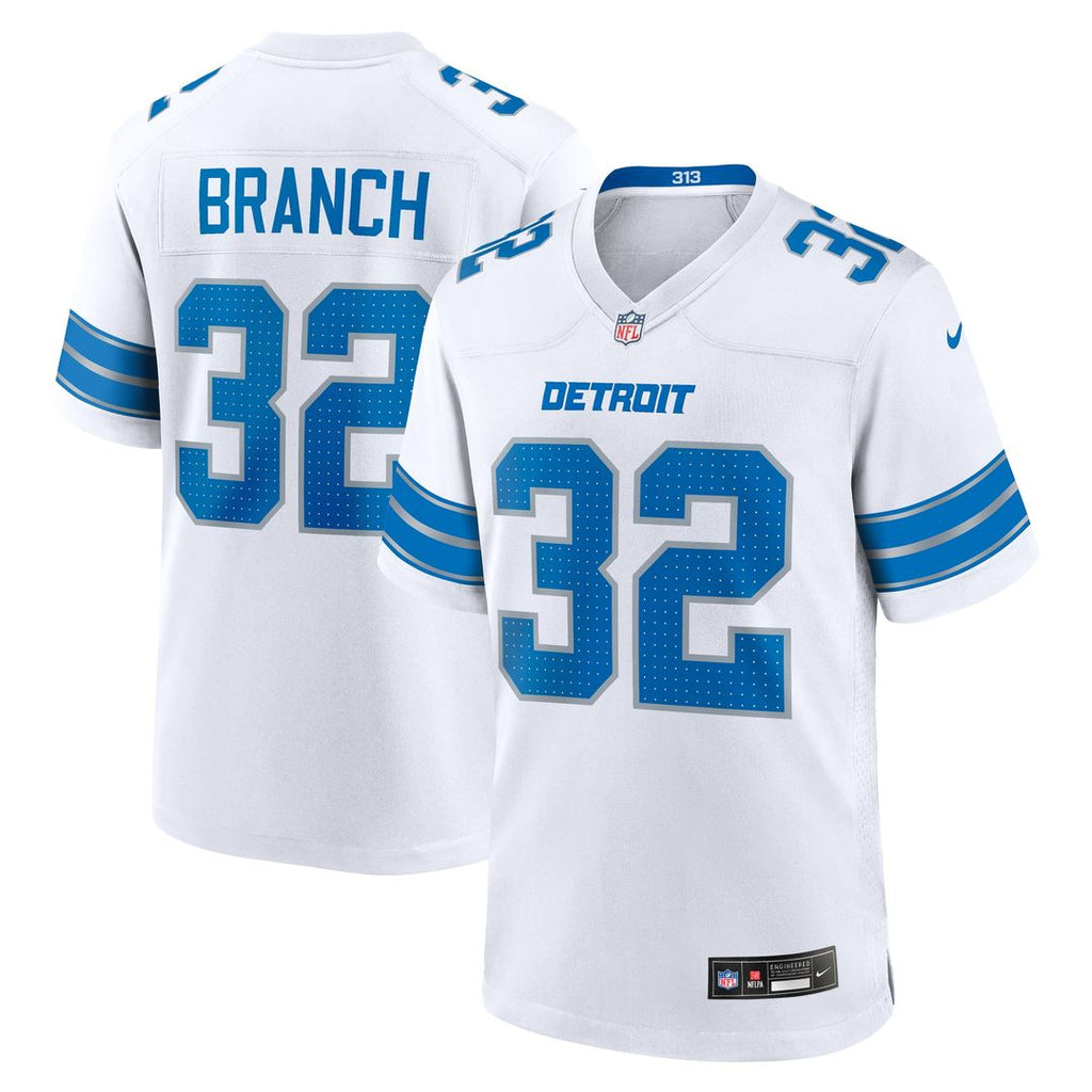 Men's Detroit Lions Brian Branch White White
