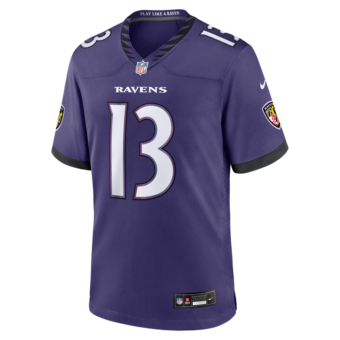Men's Baltimore Ravens Elijah Sarratt Purple Team