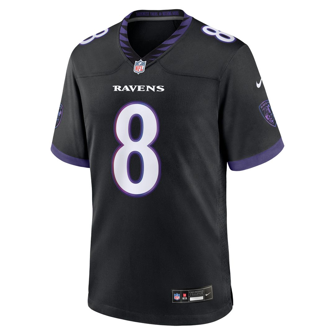 Men's Baltimore Ravens Lamar Jackson Black Alternate