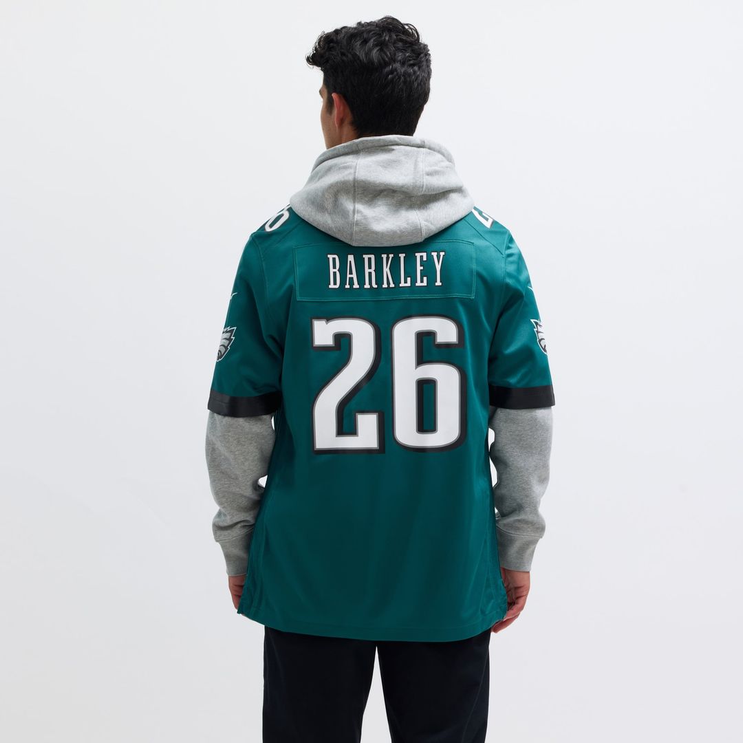 Men's Philadelphia Eagles Saquon Barkley Midnight Green Game Player Jersey