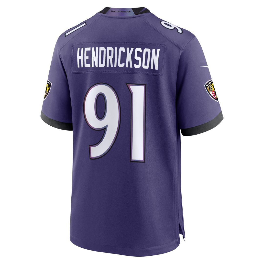 Men's Baltimore Ravens Trey Hendrickson Purple Team