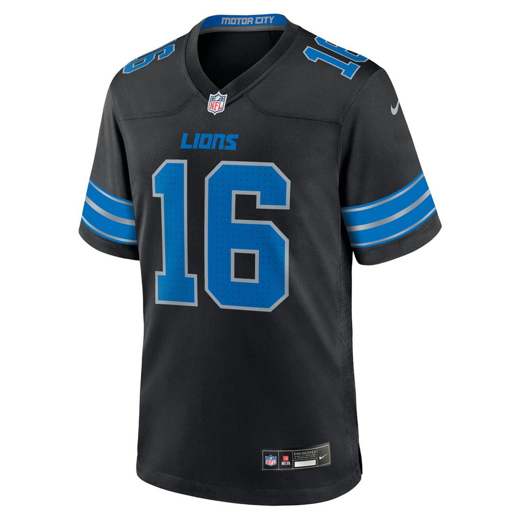 Men's Detroit Lions Jared Goff Black 2nd Alternate