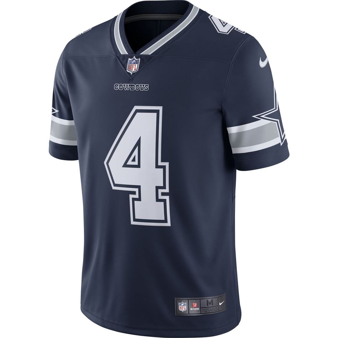 Men's Dallas Cowboys Dak Prescott Navy Vapor Limited Player Jersey