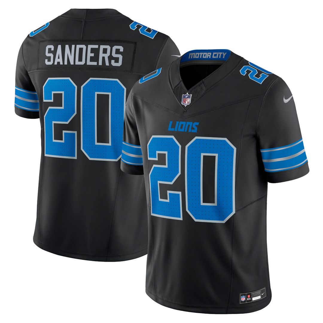 Men's Detroit Lions Barry Sanders Blue Vapor F.U.S.E.