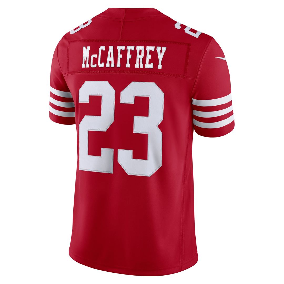 Men's San Francisco 49ers Christian McCaffrey White Alternate Vapor F.U.S.E. Stitched