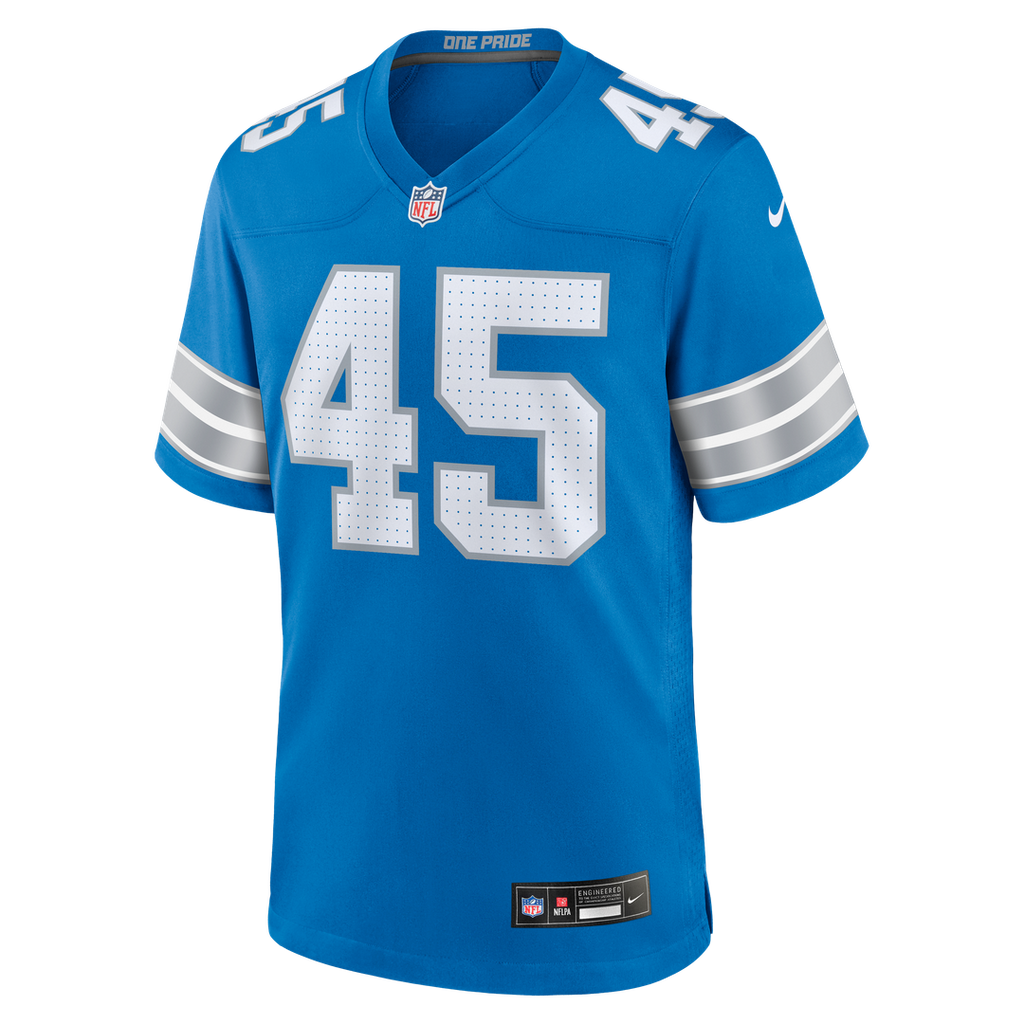 Men's Detroit Lions Devin White Blue Team