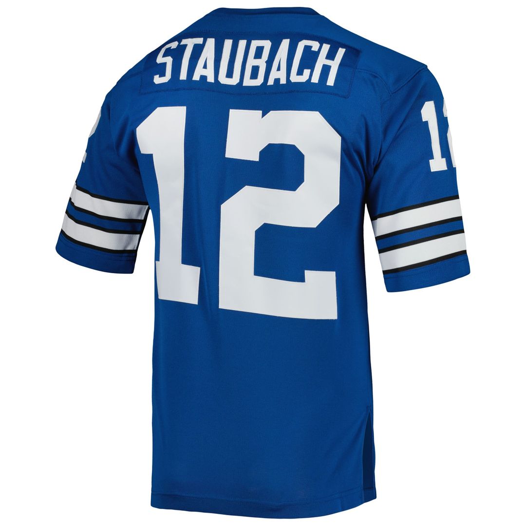 Men's Dallas Cowboys 1971 Roger Staubach Royal Authentic Throwback Retired Player Jersey